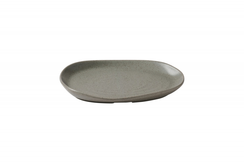 Assiette coupe plate organique peppercorn porcelaine vitrifiée 26x20 cm Stonecast Natural Churchill