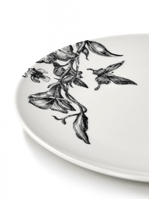 Assiette coupe plate rond MAGICAL BLOSSOM porcelaine Ø 18 cm Unity Serax