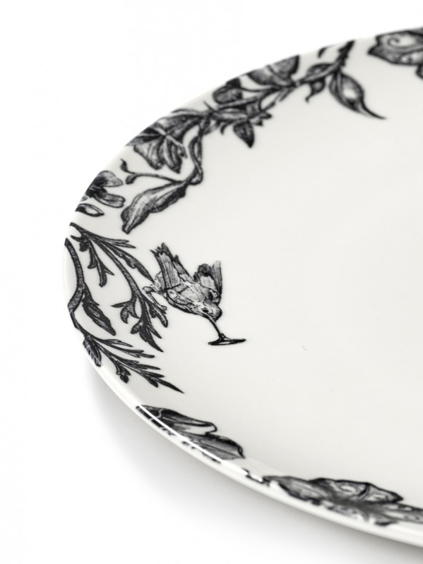 Assiette coupe plate rond ENCHANTED GARDEN porcelaine Ø 23,5 cm Unity Serax