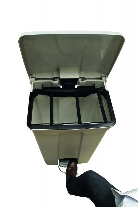 Porte-sac avec 3 clips amovibles pour collecteur 70 L et 90 L plastique noir Probbax