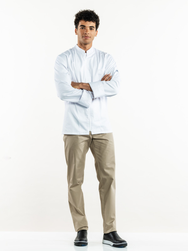Pantalon de cuisine beige 52 Sabbia Chaud Devant