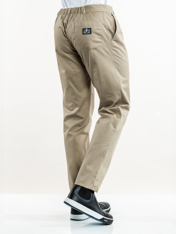 Pantalon de cuisine beige 58 Sabbia Chaud Devant