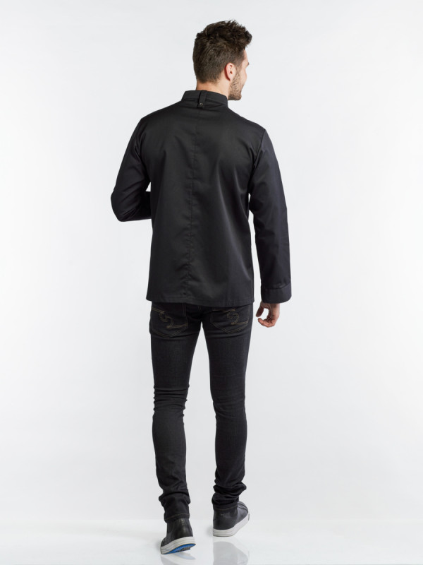 Veste de cuisine manches longues noir M Sabor Chaud Devant