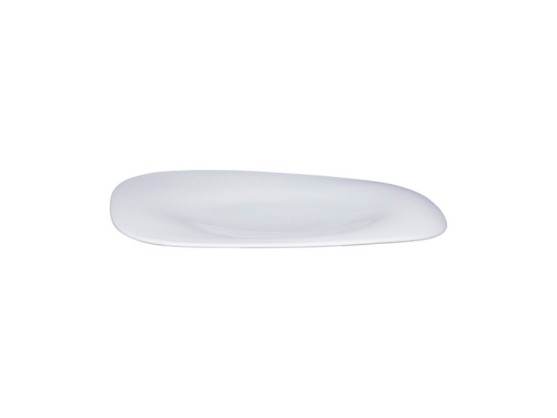 Assiette coupe plate carré blanc porcelaine bone china Ø 27 cm Le Ballet Cloud Rak
