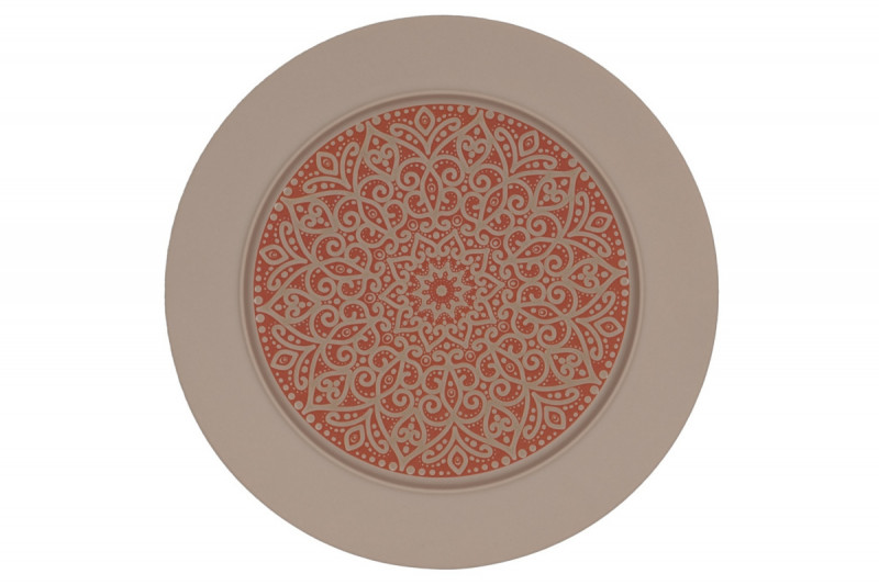 Assiette avec cloche rond Damask porcelaine vitrifiée Ø 14 cm Rihla Rak
