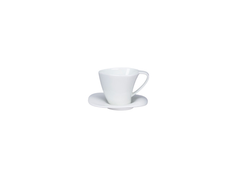 Sous tasse carré blanc porcelaine bone china Ø 12 cm Le Ballet Cloud Rak