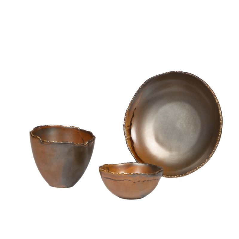 Bowl marron porcelaine Ø 11,5 cm Kaji Flame Accolade
