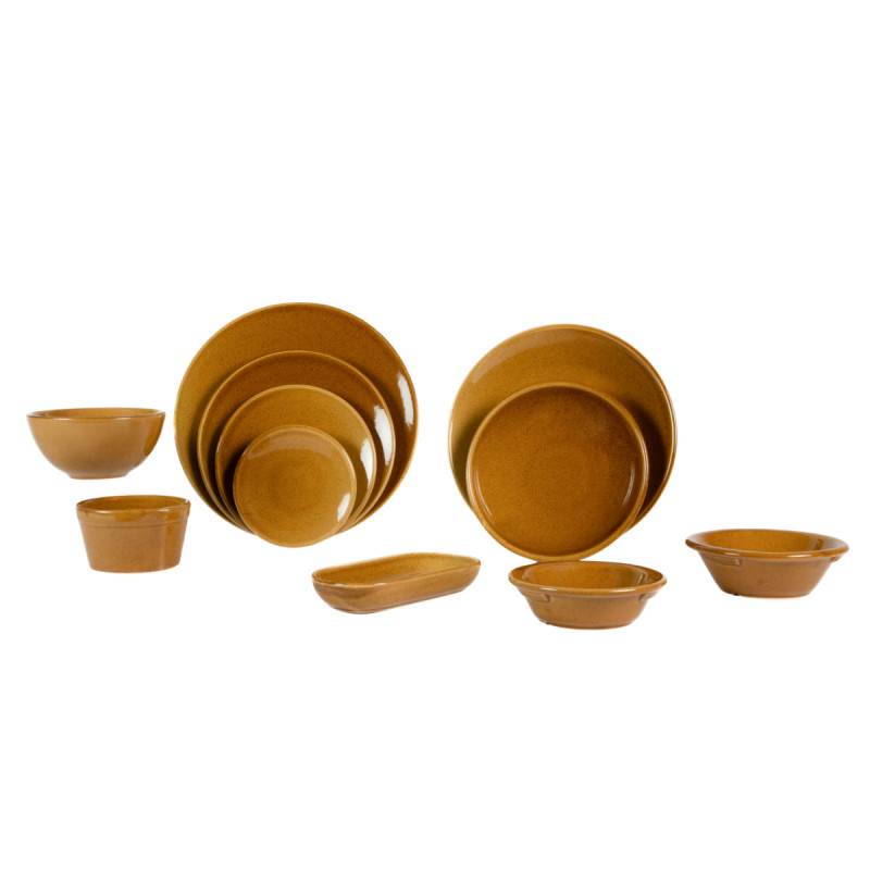 Assiette coupe creuse caramel grès renforcé Ø 18 cm Twist Essentials Collection